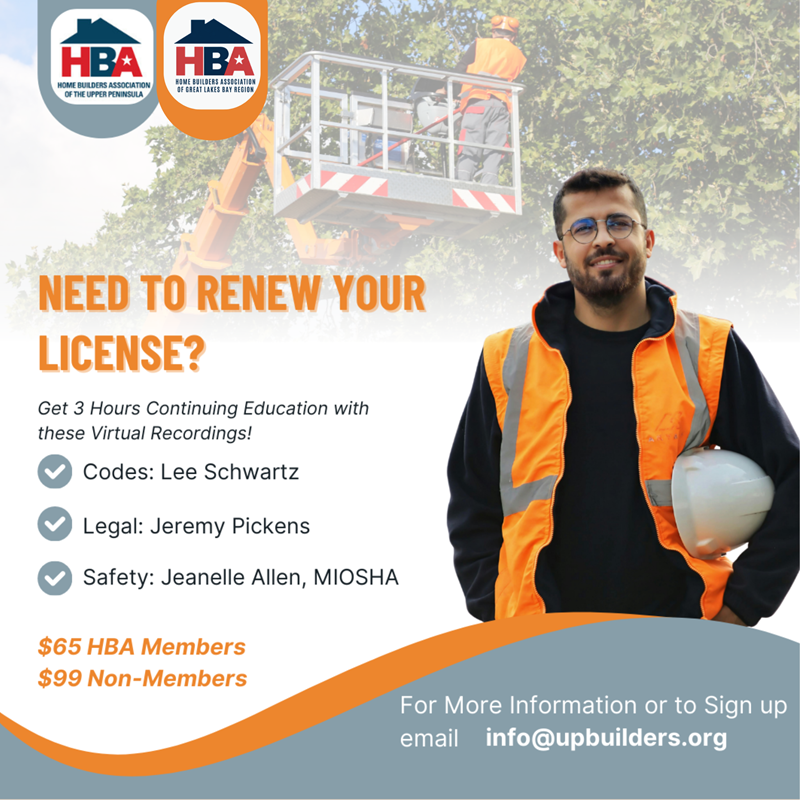 2026 Continuing Education HBA UP